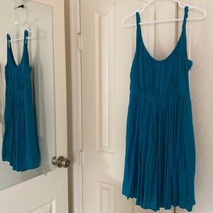 Turquoise Madewell Ruched Dress